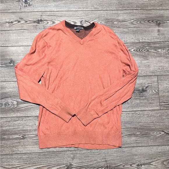 Johnston & Murphy silk angora sweater top boho chic pumpkin orange luxury - Picture 1 of 3
